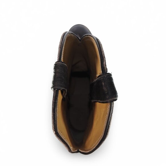 Justin Boots 3154 VTG Leather Cowboy Western Boots Men's 7.5E Black USA Made - Picture 9 of 11